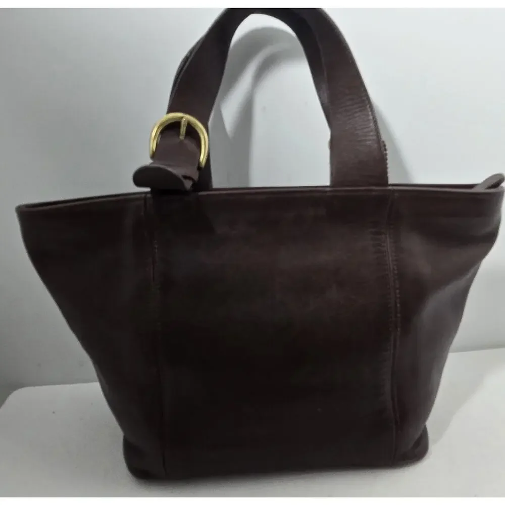 Authentic COACH Waverly Bag 4133 Mahogany Dark Brown Leather Satchel Tote 1990s